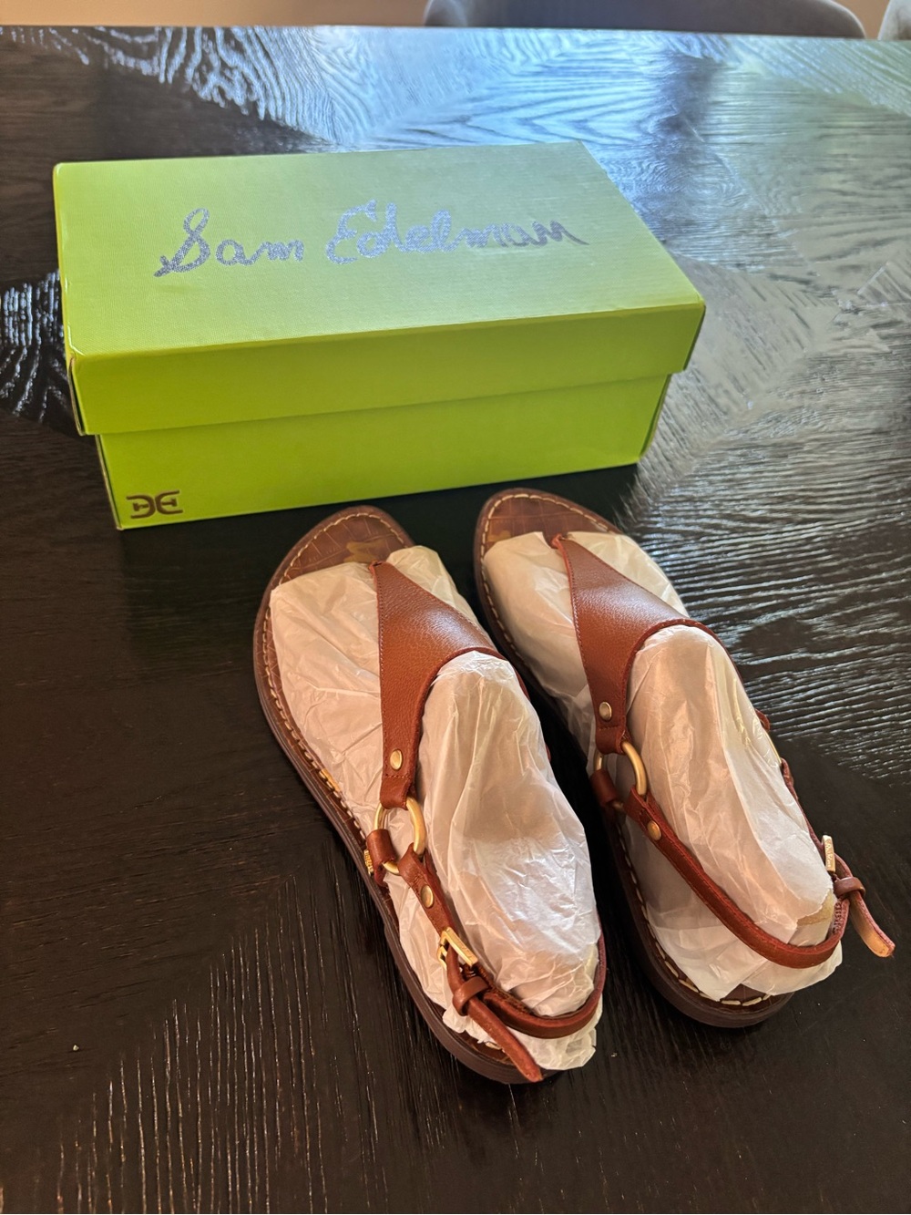 Sam Edelman Brown Leather Thong Sandals - Picture 5 of 6